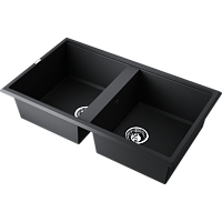 Мойка Omoikiri Tedori 86-2-BL Tetogranit/черный